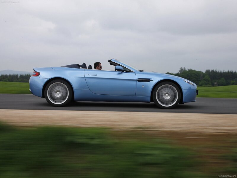 blue convertible sports car