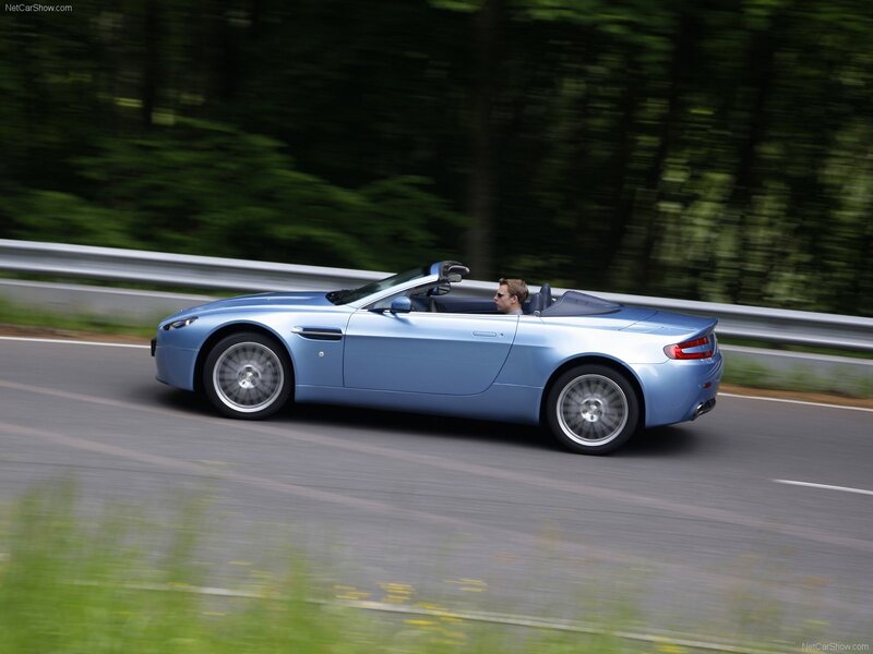 blue convertible sports car