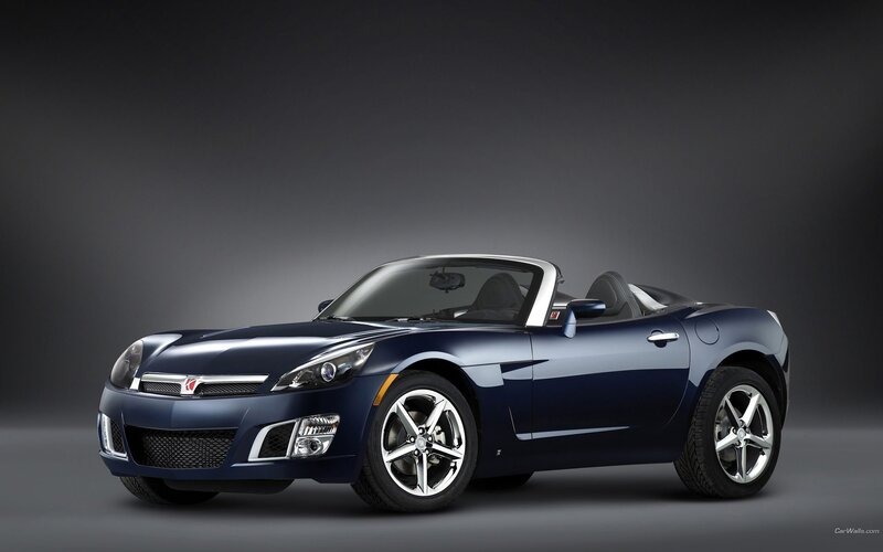 blue convertible sports car