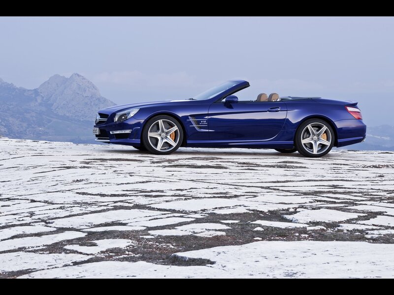 Blue convertible sports car