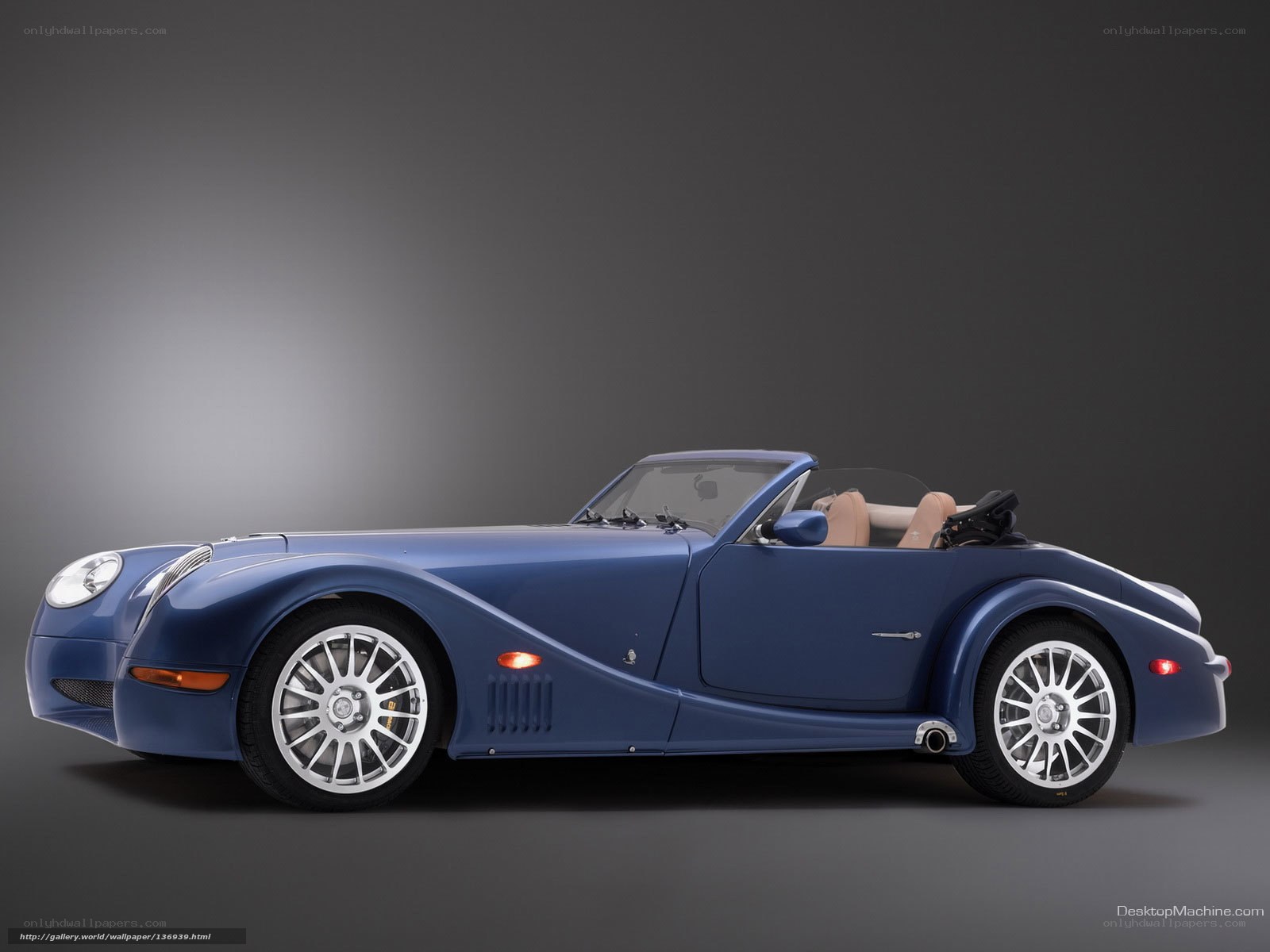 blue convertible sports car