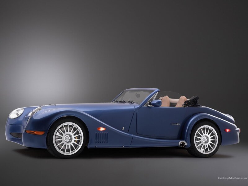 blue convertible sports car