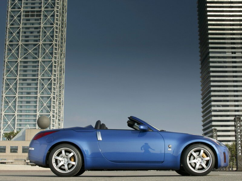Blue convertible sports car