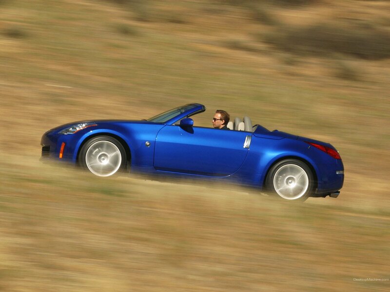 blue convertible sports car