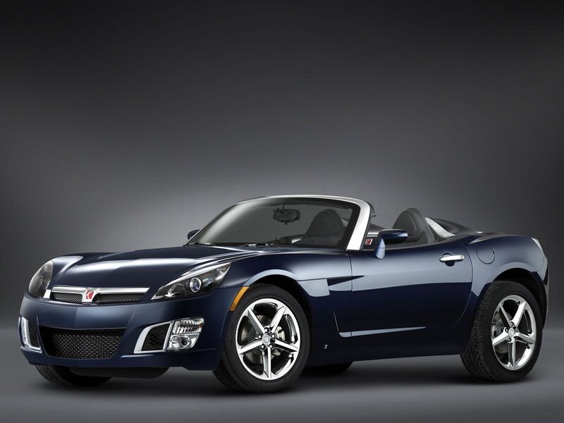 blue convertible sports car