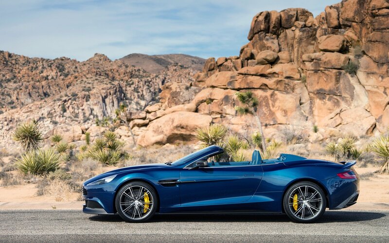 blue convertible sports car