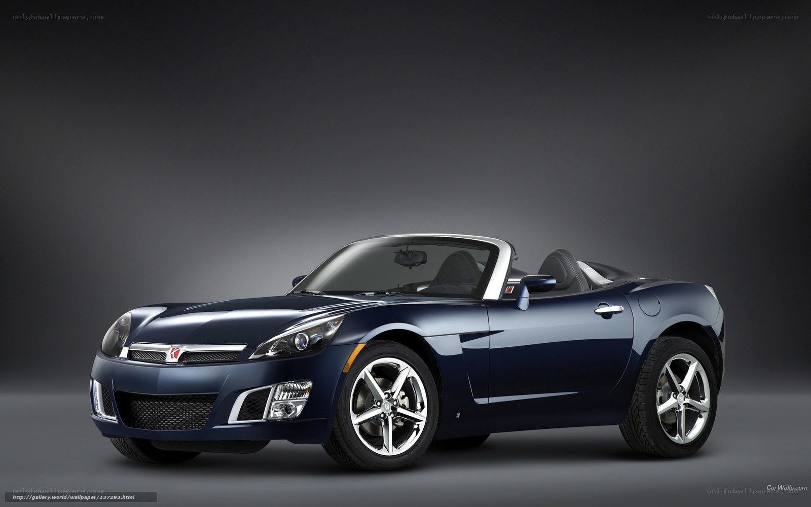 blue convertible sports car