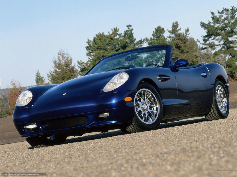 Blue Convertible Sports Car — Calm, Afternoon, Photograph, Trees