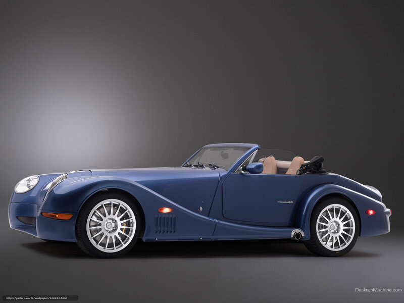 Blue Convertible Sports Car — Dramatic, Photograph, Beige Interior