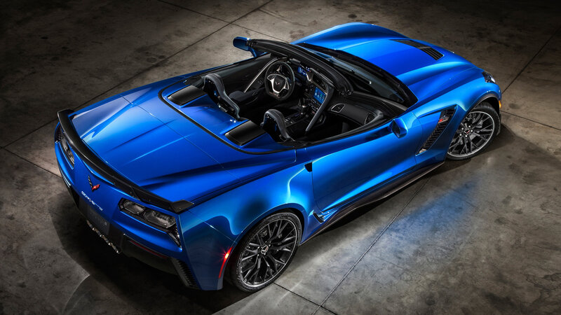 Blue Convertible Sports Car — Dramatic, Photograph, Car Interior, Black Wheels