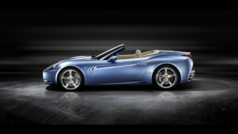 Blue Convertible Sports Car — Dramatic, Photograph, Convertible Top, Wheels