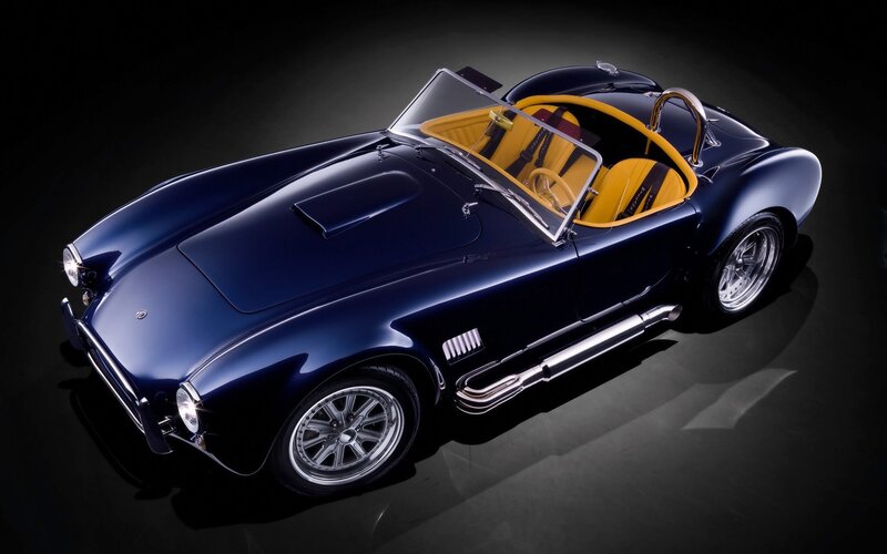 Blue Convertible Sports Car — Dramatic