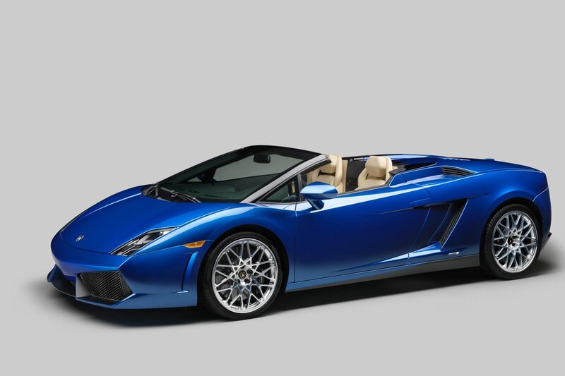 Blue Convertible Sports Car — Neutral, Photograph, Beige Interior