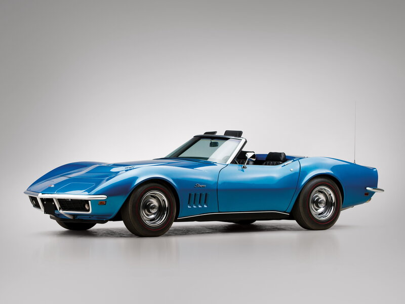 Blue Convertible Sports Car — Neutral, Photograph, Black Interior
