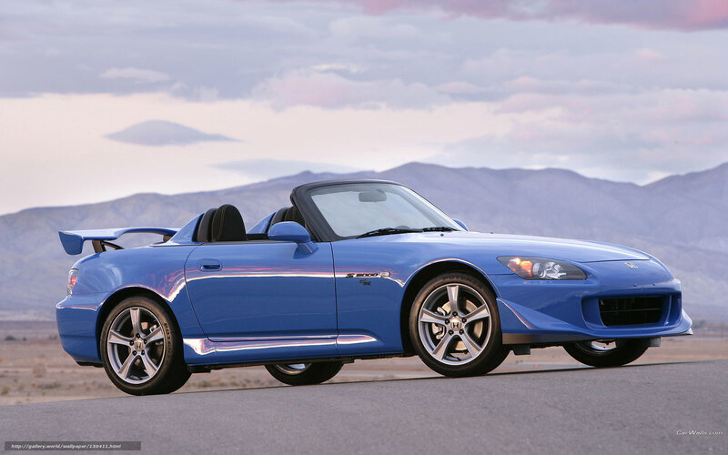 Blue Convertible Sports Car — Serene, Sunset, Photograph