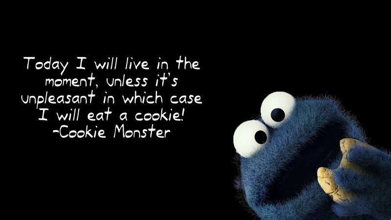 Blue Cookie Monster — Black