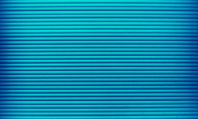 Blue Corrugated Surface