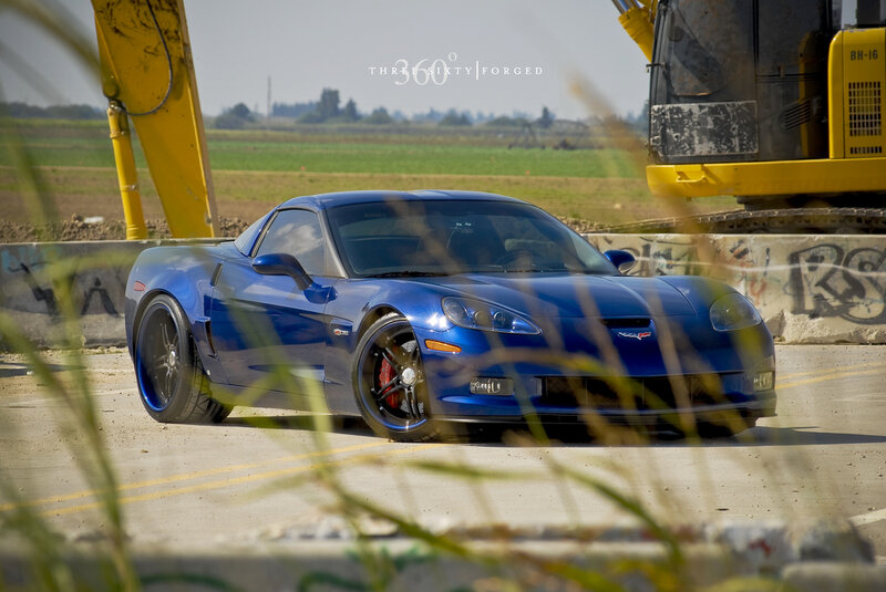 Blue Corvette C6 — Industrial