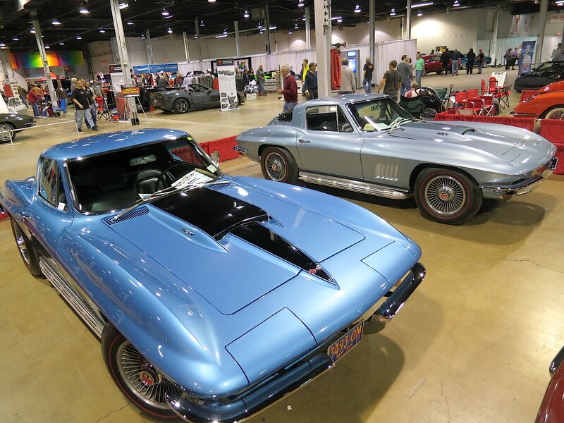 Blue Corvette Car — Busy
