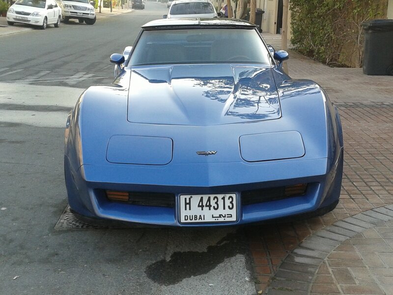 Blue Corvette Car — Calm, Afternoon, Photograph, Cars