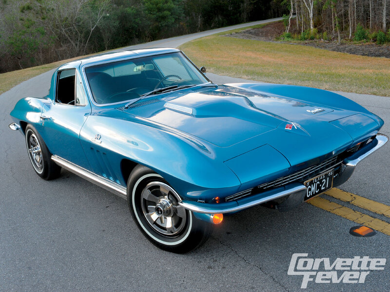 Blue Corvette Car — Calm, Afternoon, Photograph, Road