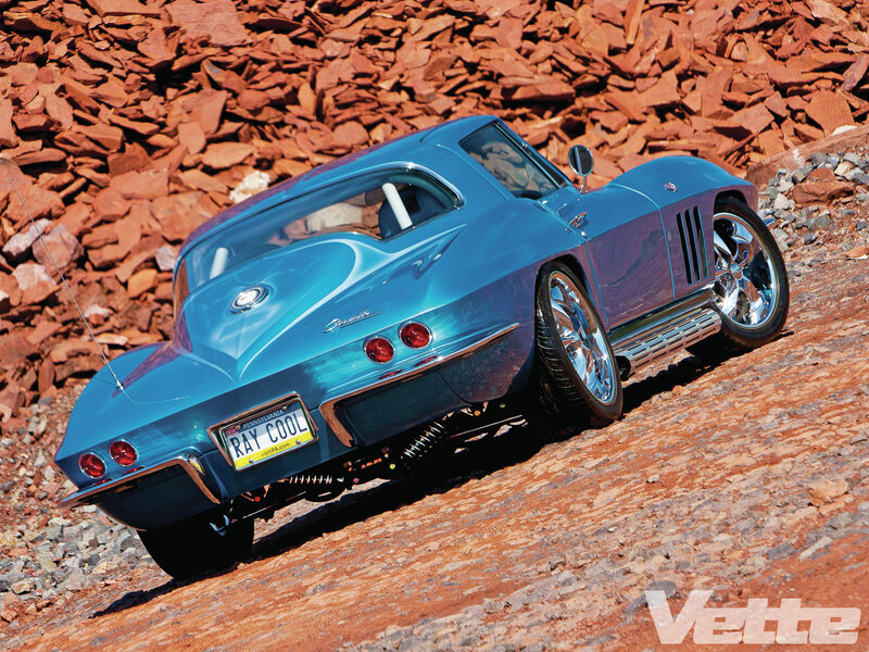 Blue Corvette Car — Dramatic, Afternoon