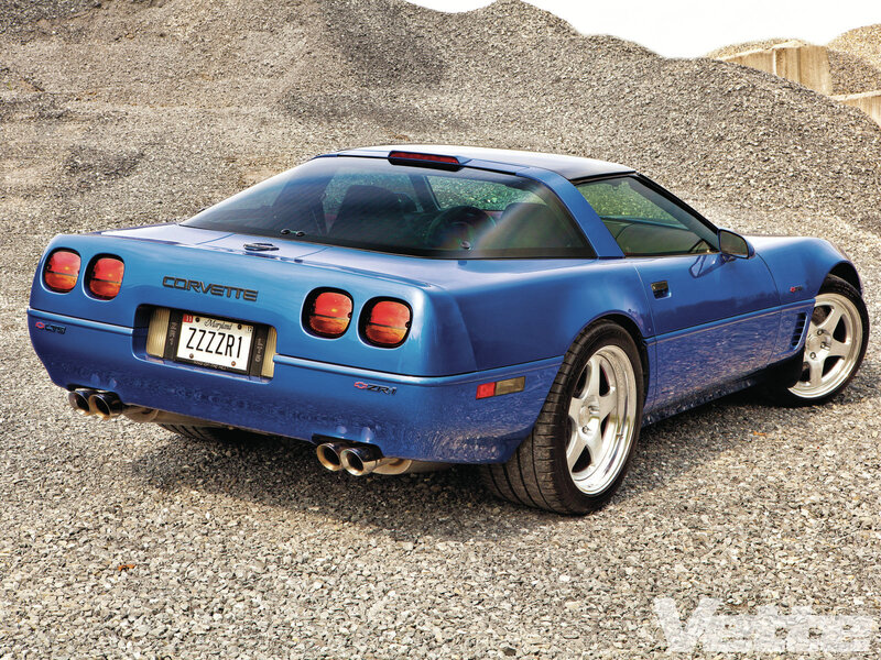 Blue Corvette Car — Dramatic, Photograph, Gravel