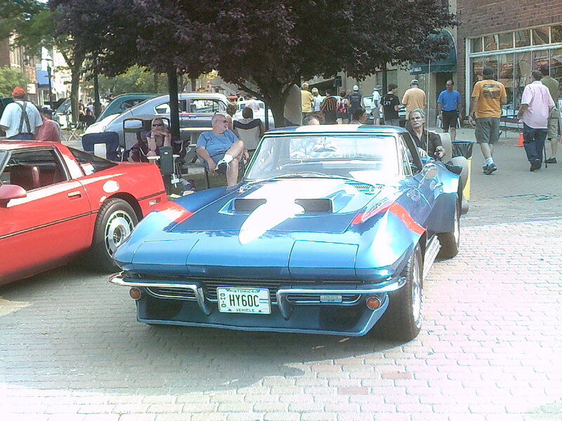 Blue Corvette Car — Outdoor, Afternoon