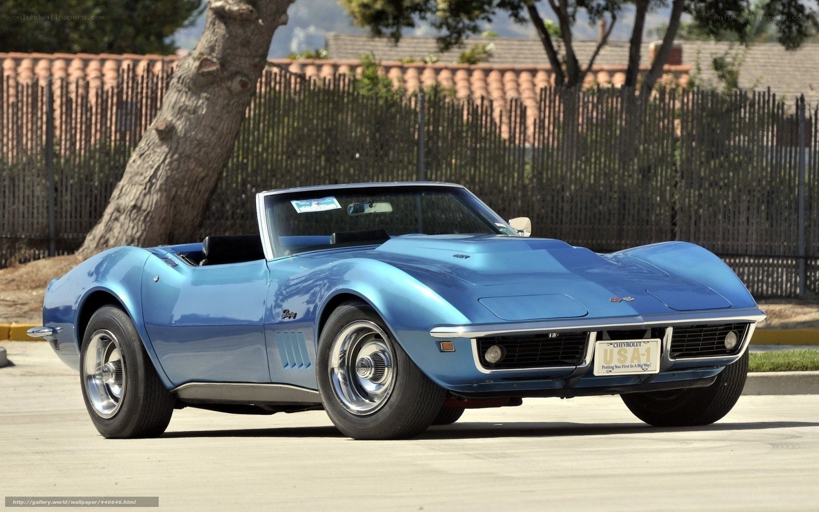 Blue Corvette Convertible