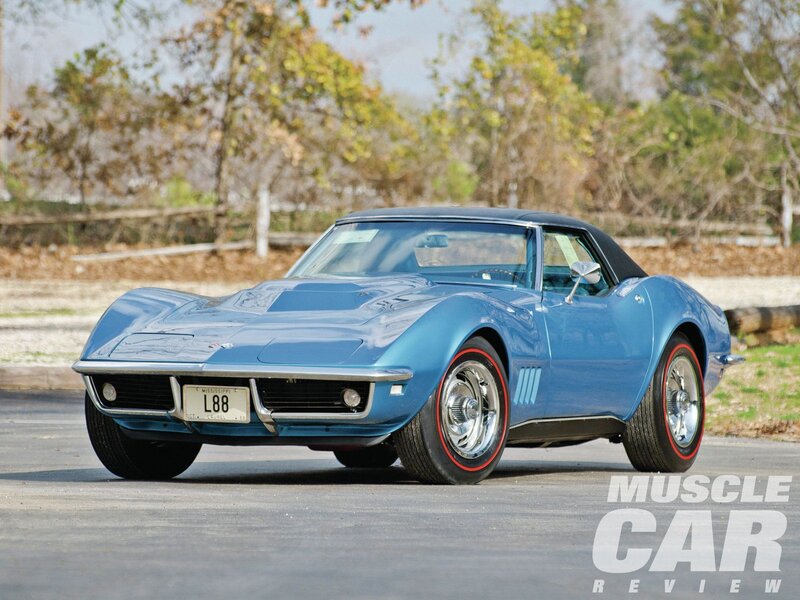 Blue Corvette Convertible — Calm, Autumn