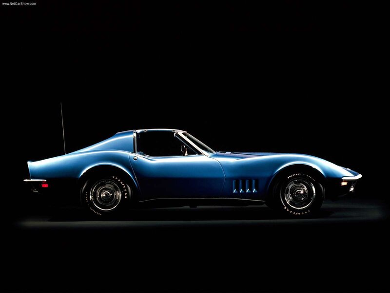 Blue Corvette Convertible — Dramatic