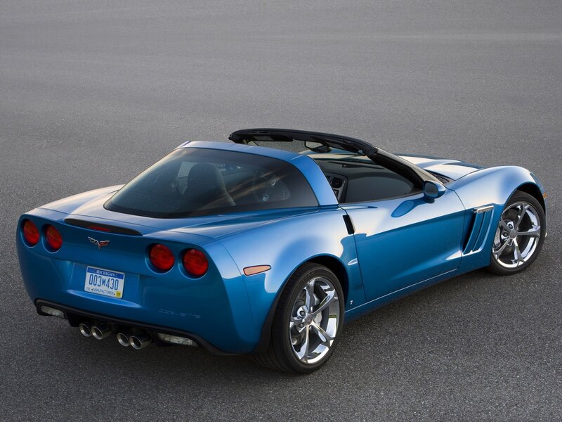 Blue Corvette Convertible — Neutral, Photograph, Car, License Plate, Tires