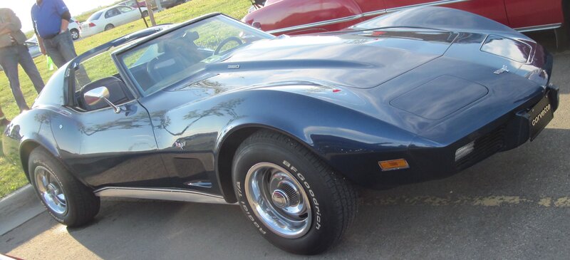 Blue Corvette Convertible — Outdoor, Afternoon, Photograph