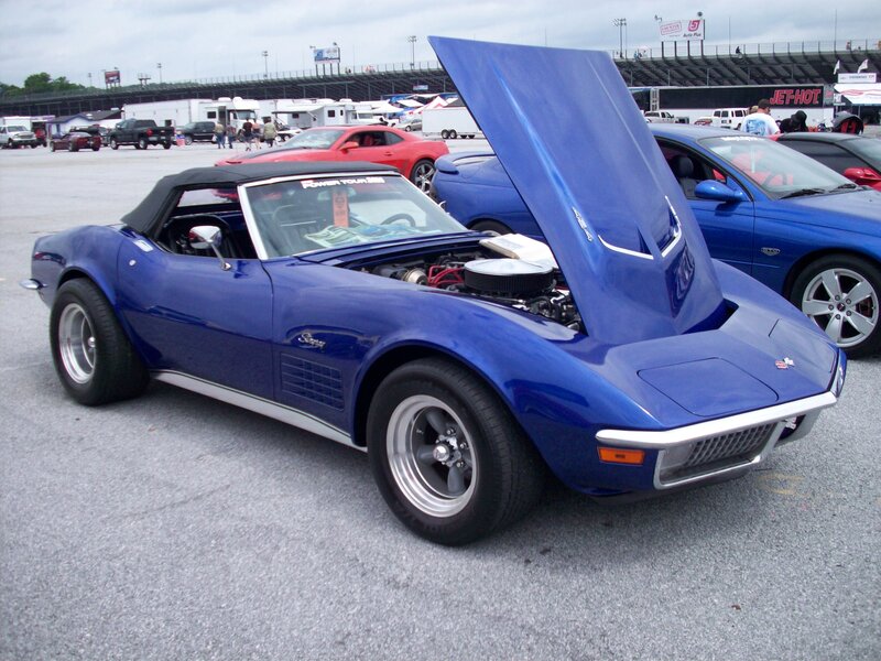 Blue Corvette Convertible — Outdoor, Afternoon
