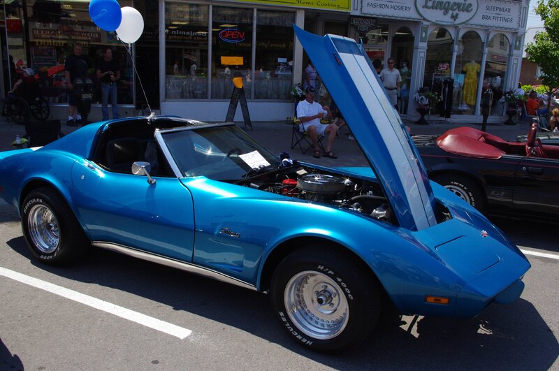Blue Corvette Convertible — Outdoor