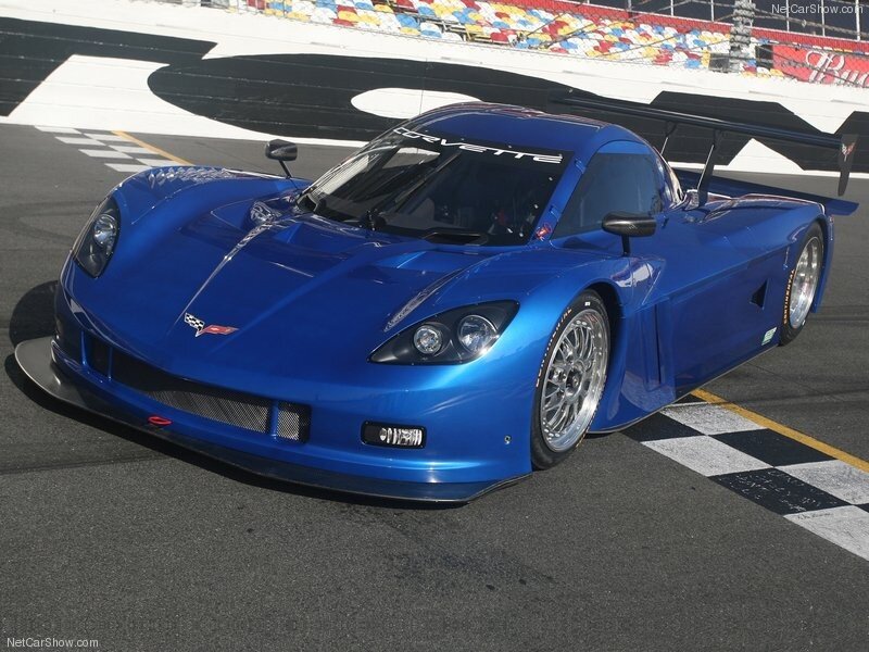 blue corvette race car