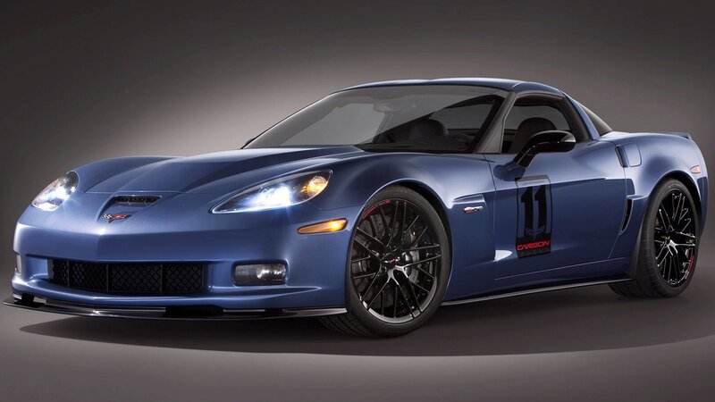 blue corvette sports car