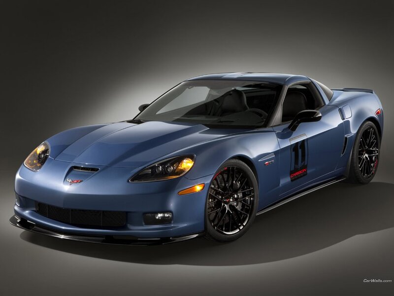 blue corvette sports car