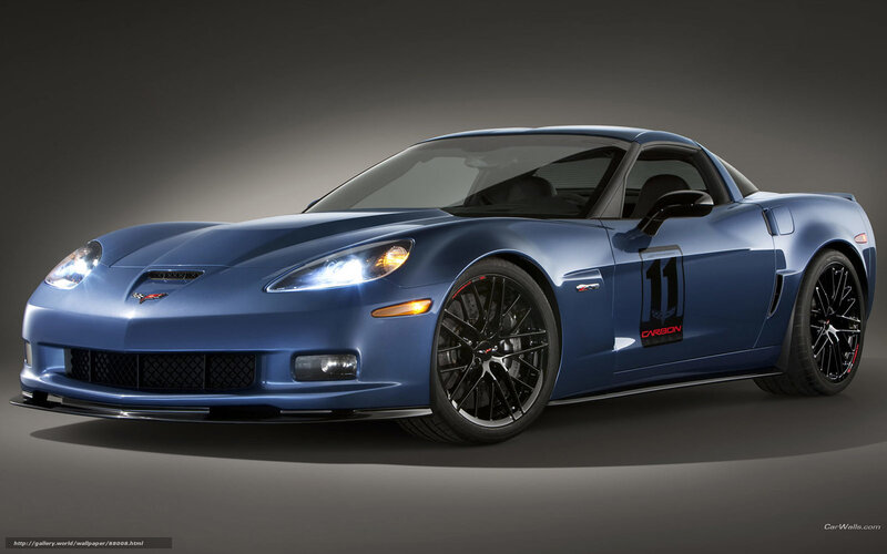 blue corvette sports car