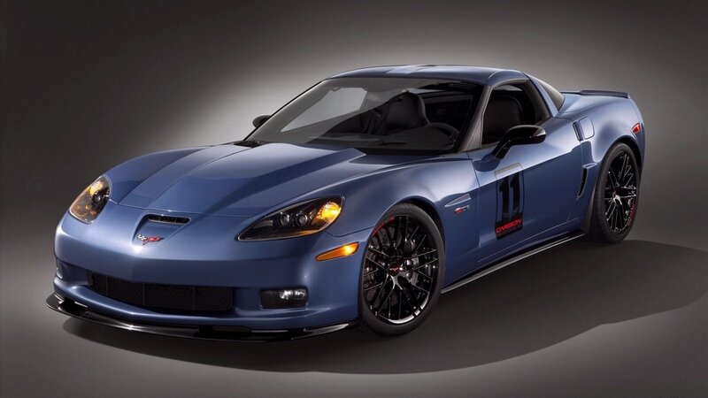 blue corvette sports car