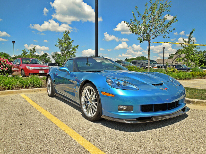 Blue Corvette Sports Car — Bright