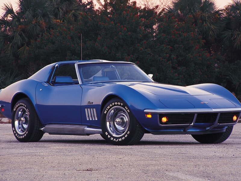 Blue Corvette Sports Car — Calm