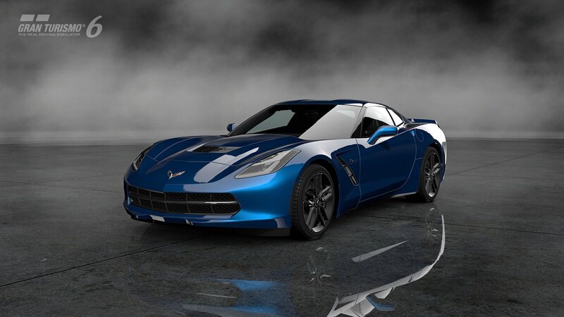 Blue Corvette Sports Car — Dramatic, 3d Render