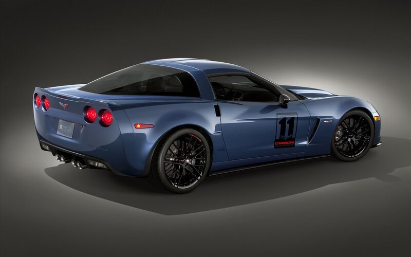 Blue Corvette Sports Car — Dramatic, Photograph, Wheels