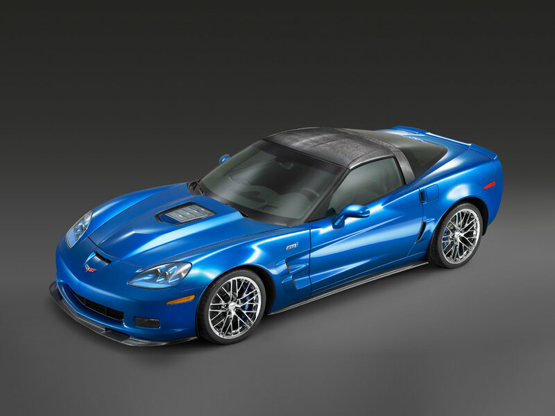 Blue Corvette Sports Car — Dramatic