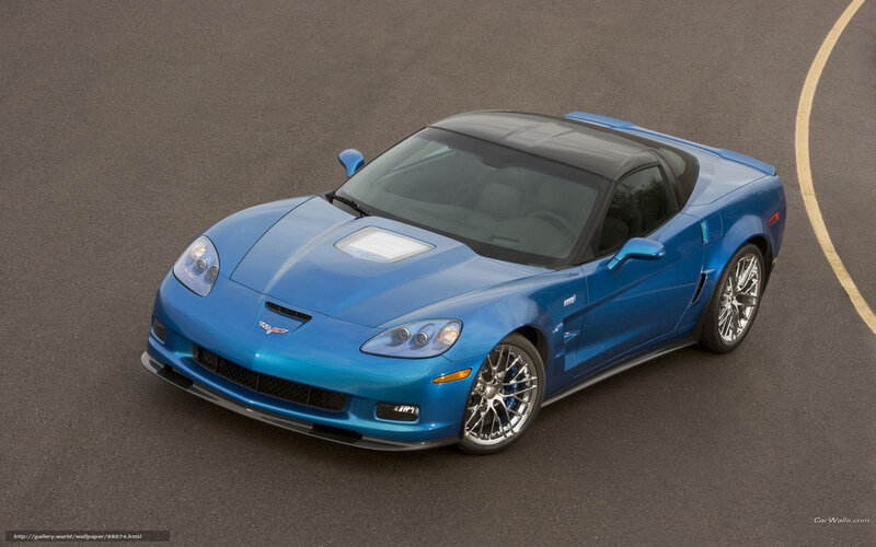 Blue Corvette Sports Car — Dynamic, Afternoon