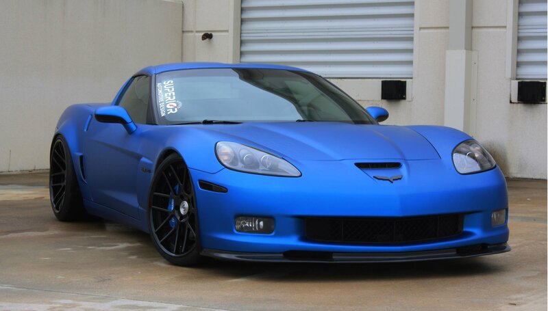Blue Corvette Sports Car — Neutral, Afternoon