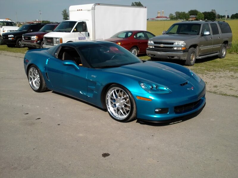 Blue Corvette Sports Car — Outdoor
