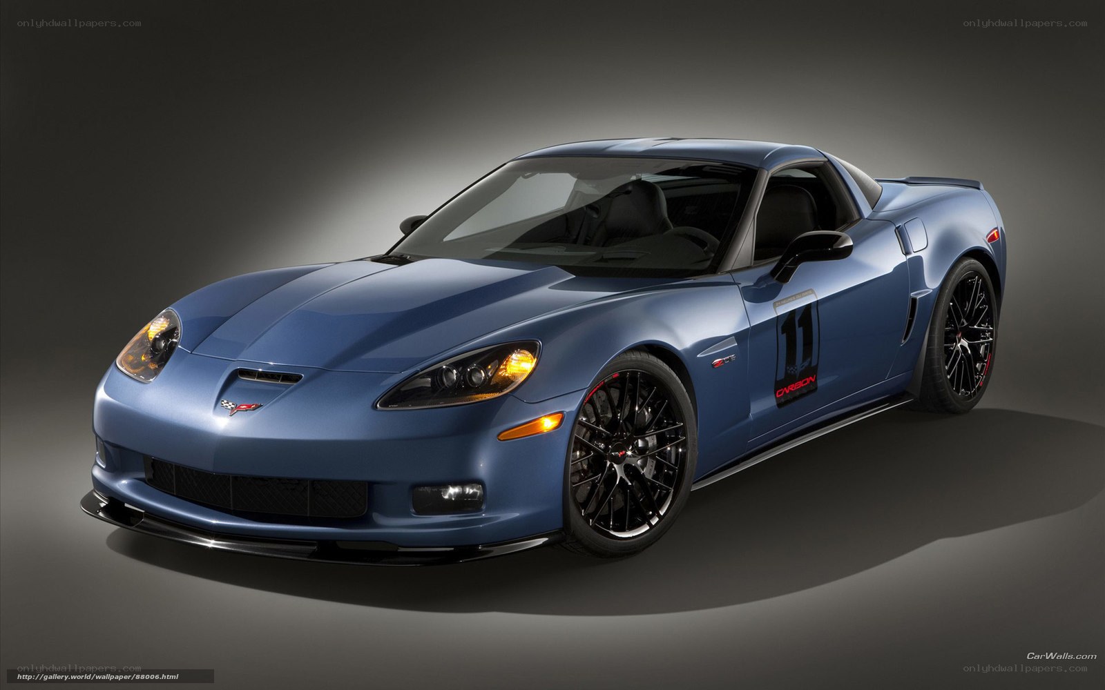 blue corvette sports car