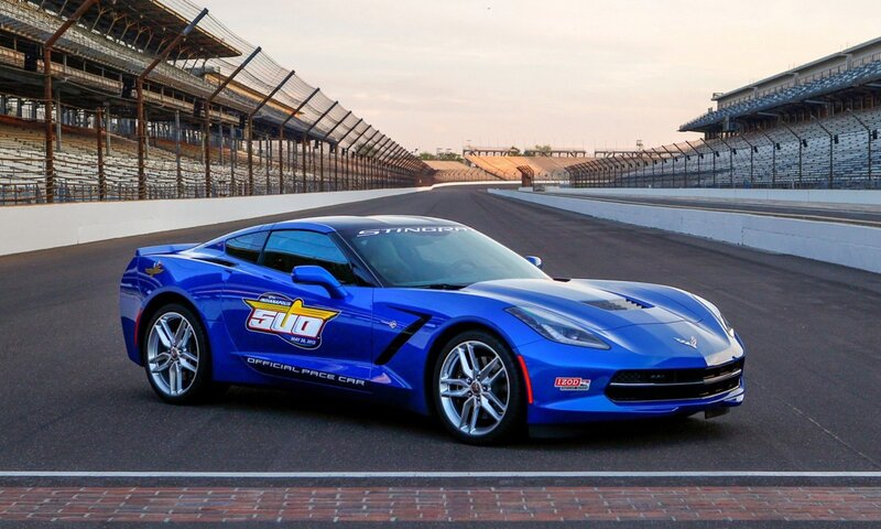 Blue Corvette Stingray — Dramatic, Sunset, Photograph